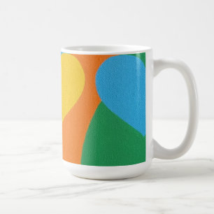 Taza de café con colores hermosos y vibrantes