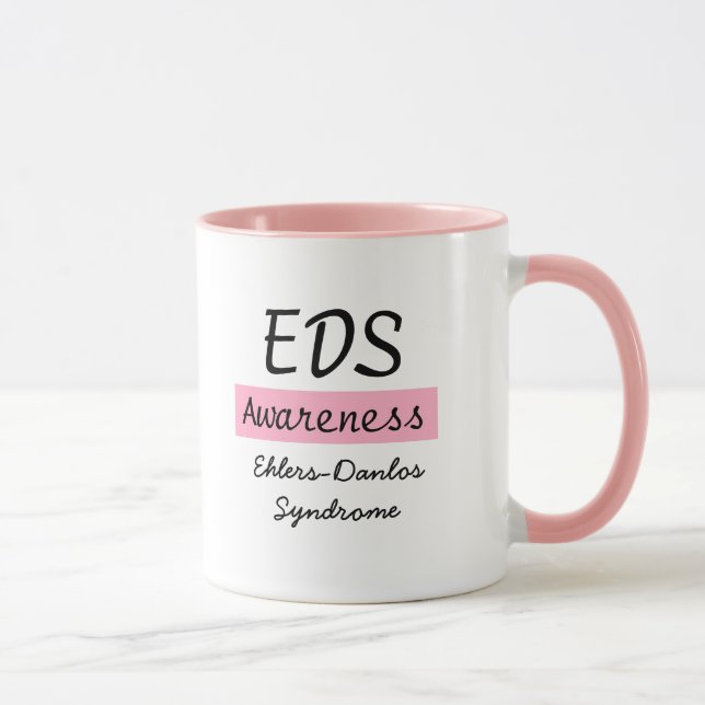 Taza de café con conciencia del síndrome de Ehlers (Derecha)