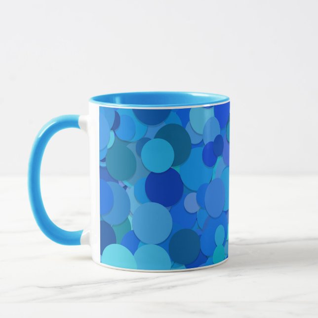 taza de café con confeti de punto azul (Izquierda)