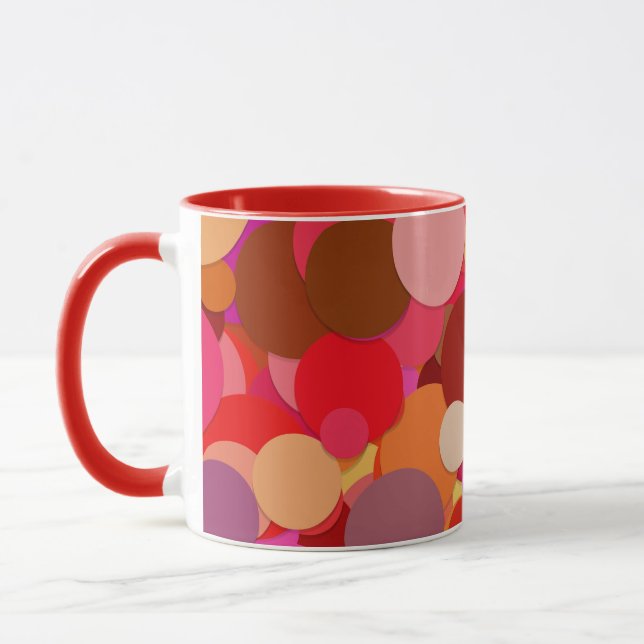 taza de café con confeti de punto rojo (Izquierda)