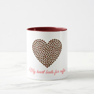 Taza de café con corazón adorable Taza de cerámi