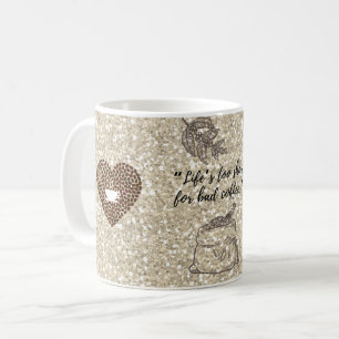 Taza de café con corazón de grano de café Marrón