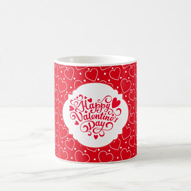 Taza de café con corazón de San Valentín (Centro)