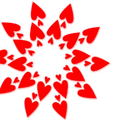 Taza de café con corazones de estrella del día de 