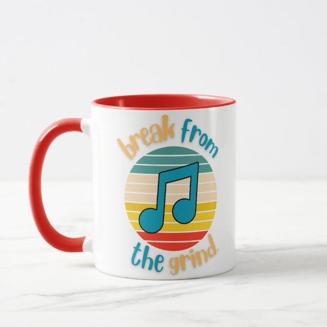 Taza de café con corchea musical (Izquierda)