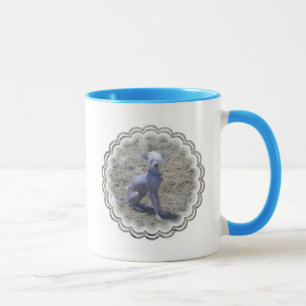 Taza de café con cresta china del perro