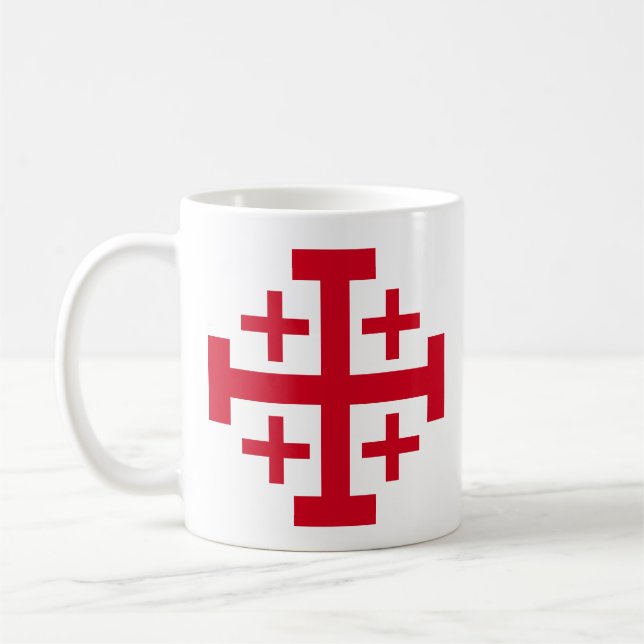 Taza de café con Cruz de Jerusalén (Izquierda)