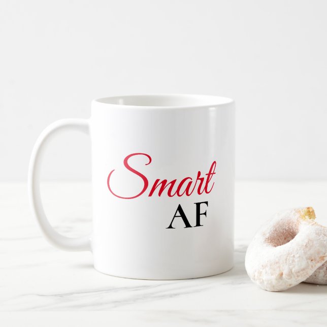 Taza de café con declaración de expresión roja Sma (Con donut)