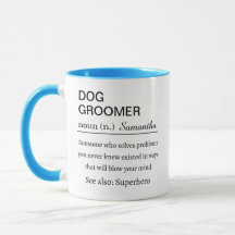 Taza de café con definición divertida de peluquero