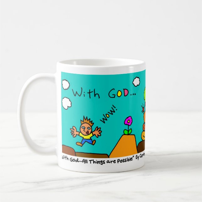Taza De Café Con dios… Todas las cosas son posibles (Izquierda)