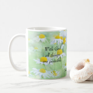 Taza De Café Con dios todas las cosas son posibles - 19:26 de