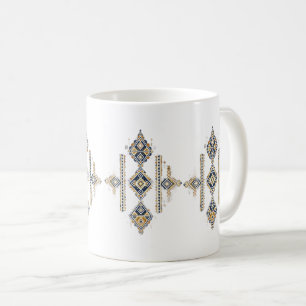 Taza de café con diseño abstracto de simetría en a