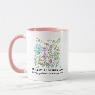 Taza de café con diseño de jardín