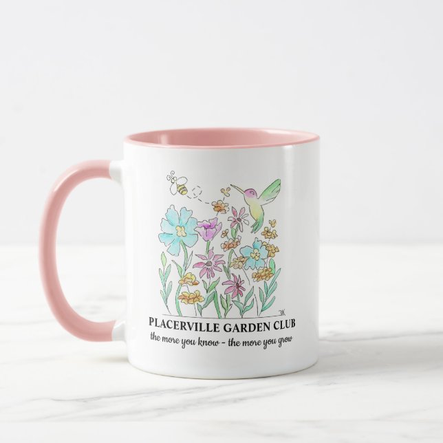 Taza de café con diseño de jardín (Izquierda)