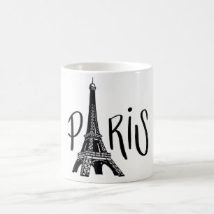 Taza de café con diseño de la Torre Eiffel de Parí