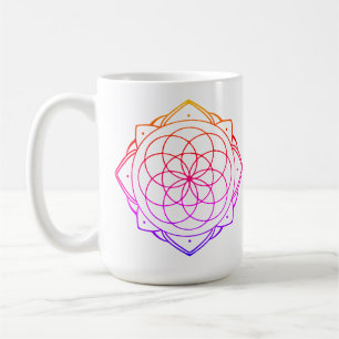 Taza de café con diseño de mandala