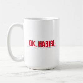 Taza de café con divertido término de cariño árabe
