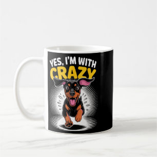 Taza De Café Con Doberman Pinscher Divertido Perro Lindo Guardi
