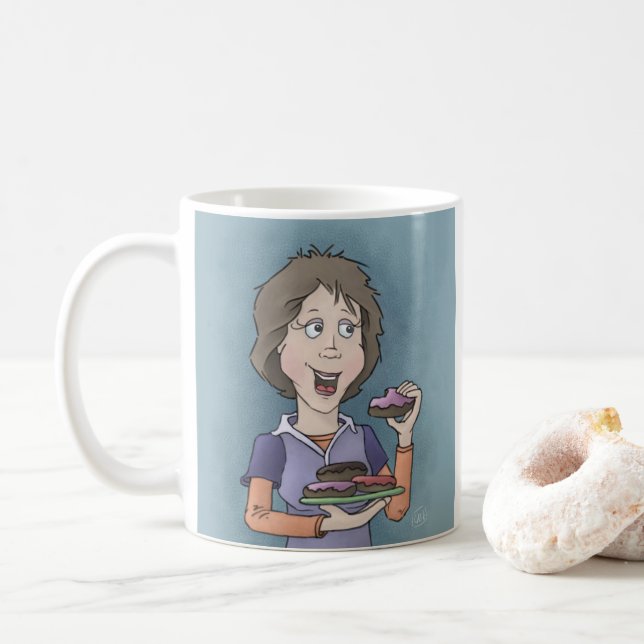 Taza de café con donas y sprinkles (Con donut)