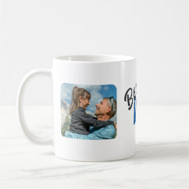 Taza de café con dos fotos del mejor papá moderno
