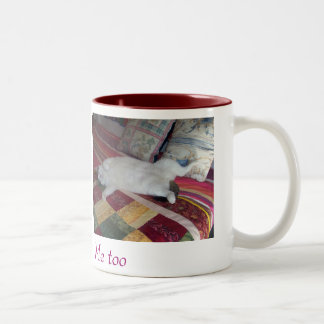 Taza de cafe con dos gatos