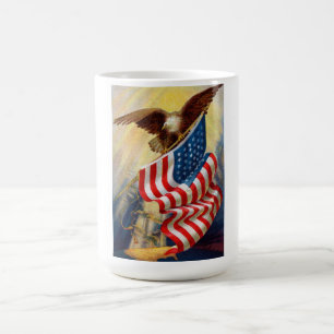 Taza de café con EAGLE QUE DEFIENDE LIBERTAD