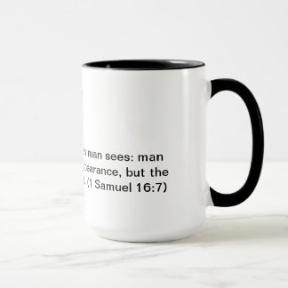 Taza de café con el 16:7 de Samuel del verso 1 de