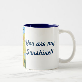 taza de café con el girasol