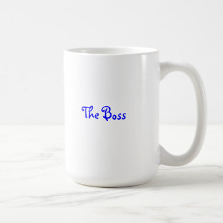taza de café con el lema "de Boss"