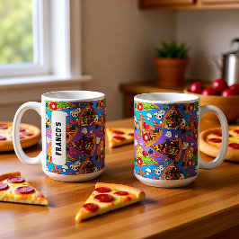 Taza De Café Con el nombre Divertidas pizzas