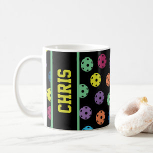 Taza De Café Con el nombre Pickleball: más bolas de picnic sobr