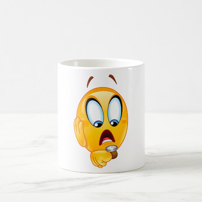 Taza de café con emoji estresado (Subido por el creador)