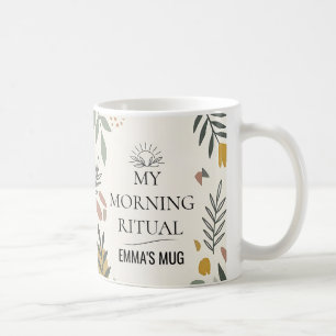 Taza de café con envoltura completa de flor silves