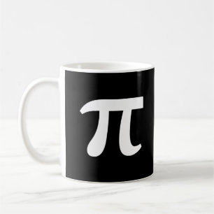Taza de café con escritura blanca π Pi