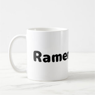 Taza de café con escritura negra - Amante de Ramen