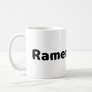 Taza de café con escritura negra - Amante de Ramen