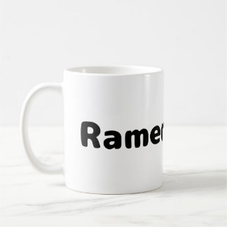 Taza de café con escritura negra - Comedor de Rame