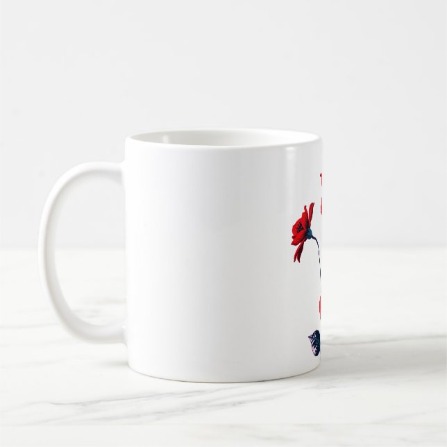 Taza de café con estampado botánico atrevido (Izquierda)