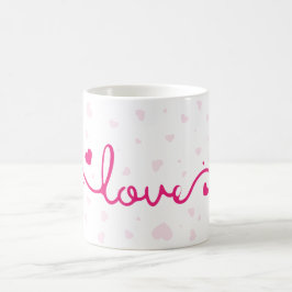 Taza de café con estampado de corazón "Amor"