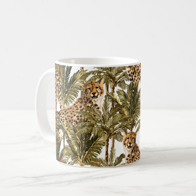 Taza de café con estampado de guepardo (Anverso izquierdo)