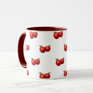 Taza de café con estampado de manzana roja | Taza