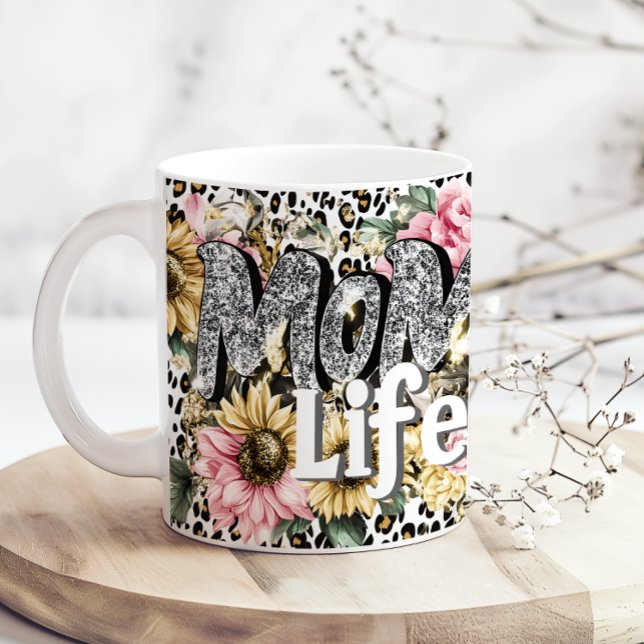 Taza de café con estampado floral de animales para (Subido por el creador)