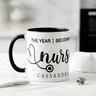 Taza de café con estetoscopio de graduación Enferm