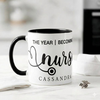 Taza de café con estetoscopio de graduación Enferm