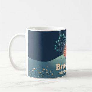 Taza de café con estilo de gouache de árboles de n