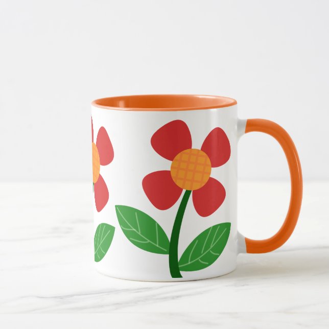 Taza de café con flor linda (Derecha)