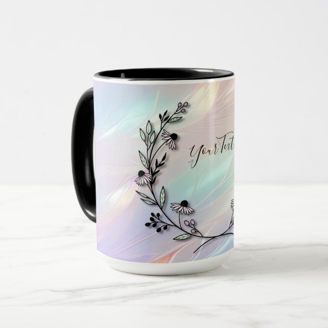 Taza De Café Con Flor Mínima (Anverso izquierdo)