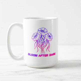 Taza de café con flores rosa neón - Arte