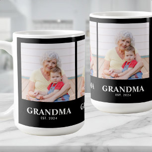 Taza De Café Con Foto 3 Negrita Establecida Abuela