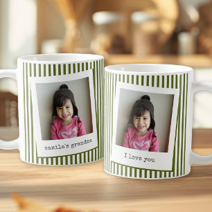 Taza De Café Con Foto De Abuela Moderna Y Sencilla